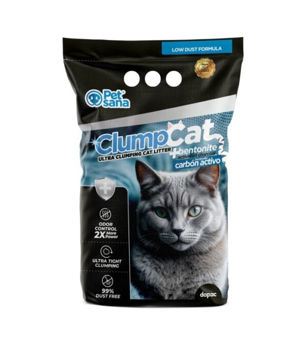 Bentonita natural Clumpcat Carbón doble Activo 10L - Imagen 2