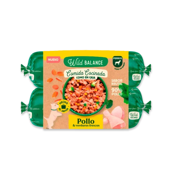 Wild Balance Comida Cocinada de Pollo con verduras para perros. 1.3KG