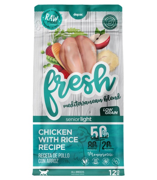 Fresh mediterranean blend senior light Pollo12kg